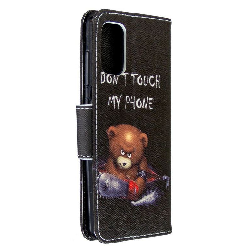 Capa Flip Para Samsung Galaxy A41 Urso Perigoso