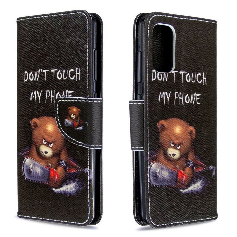 Capa Flip Para Samsung Galaxy A41 Urso Perigoso