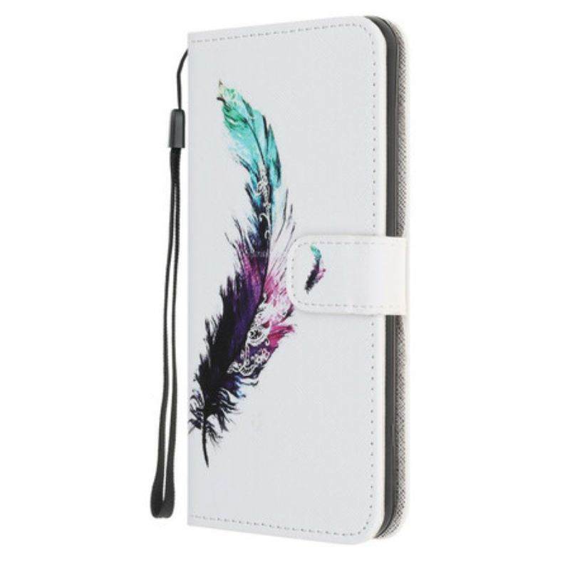 Capa Folio Para Samsung Galaxy A41 De Cordão Pena Com Cordão