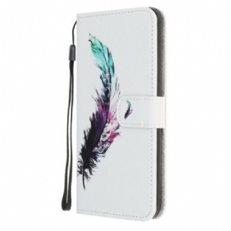 Capa Folio Para Samsung Galaxy A41 De Cordão Pena Com Cordão