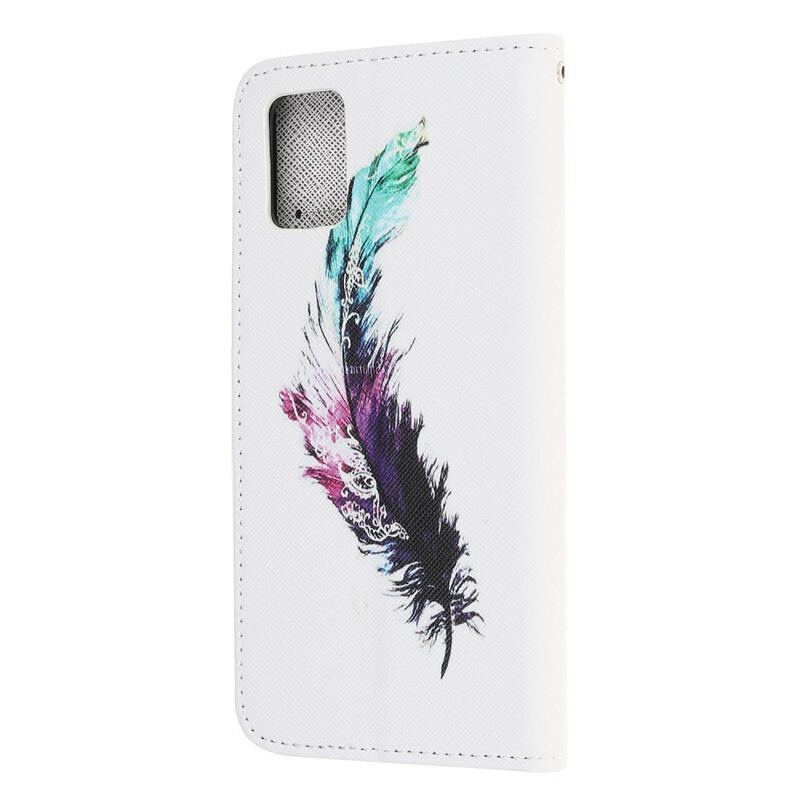 Capa Folio Para Samsung Galaxy A41 De Cordão Pena Com Cordão