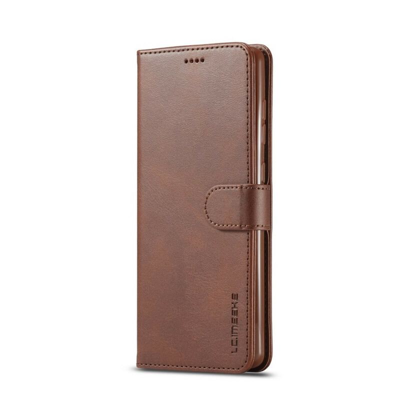 Capa Folio Para Samsung Galaxy A41 Lc.imeeke Efeito Couro