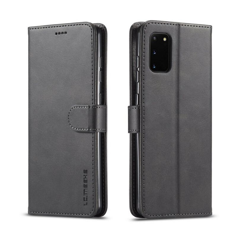 Capa Folio Para Samsung Galaxy A41 Lc.imeeke Efeito Couro