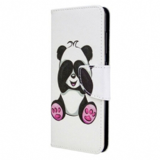 Capa Folio Para Samsung Galaxy A41 Panda Divertido