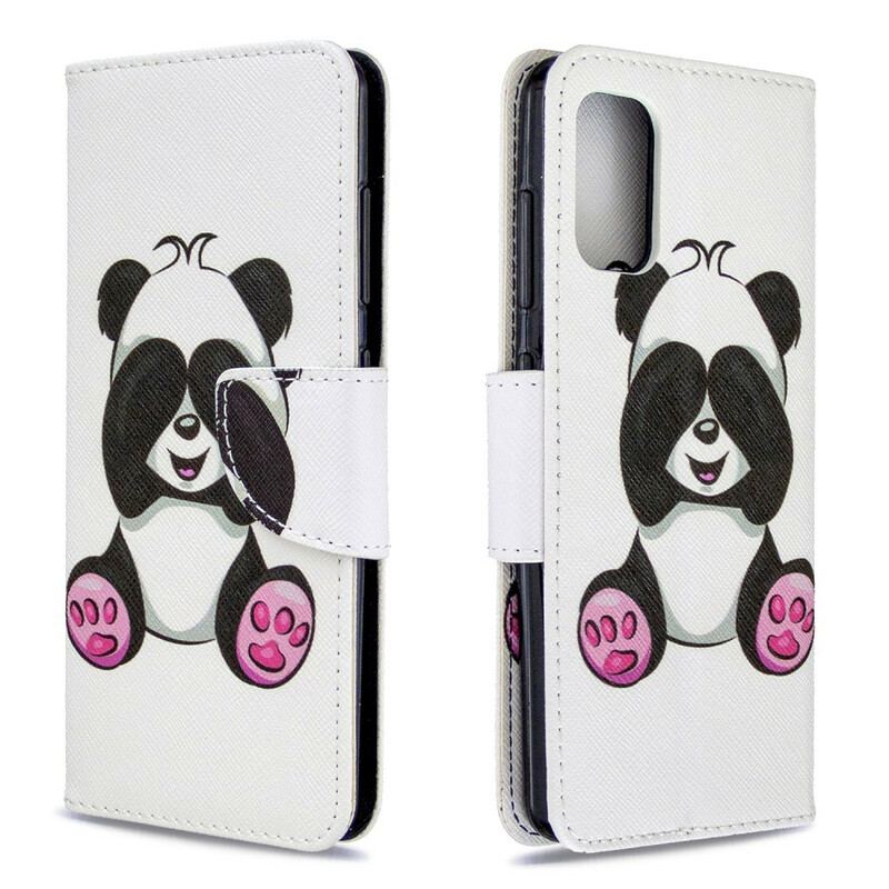 Capa Folio Para Samsung Galaxy A41 Panda Divertido