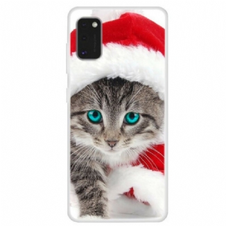 Capa Para Samsung Galaxy A41 Gato De Natal