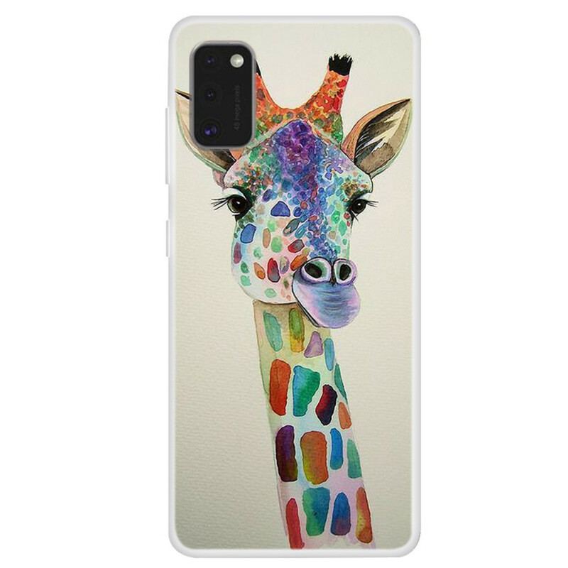 Capa Para Samsung Galaxy A41 Girafa Colorida