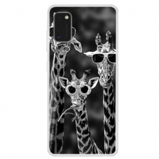 Capa Para Samsung Galaxy A41 Girafas Com Óculos