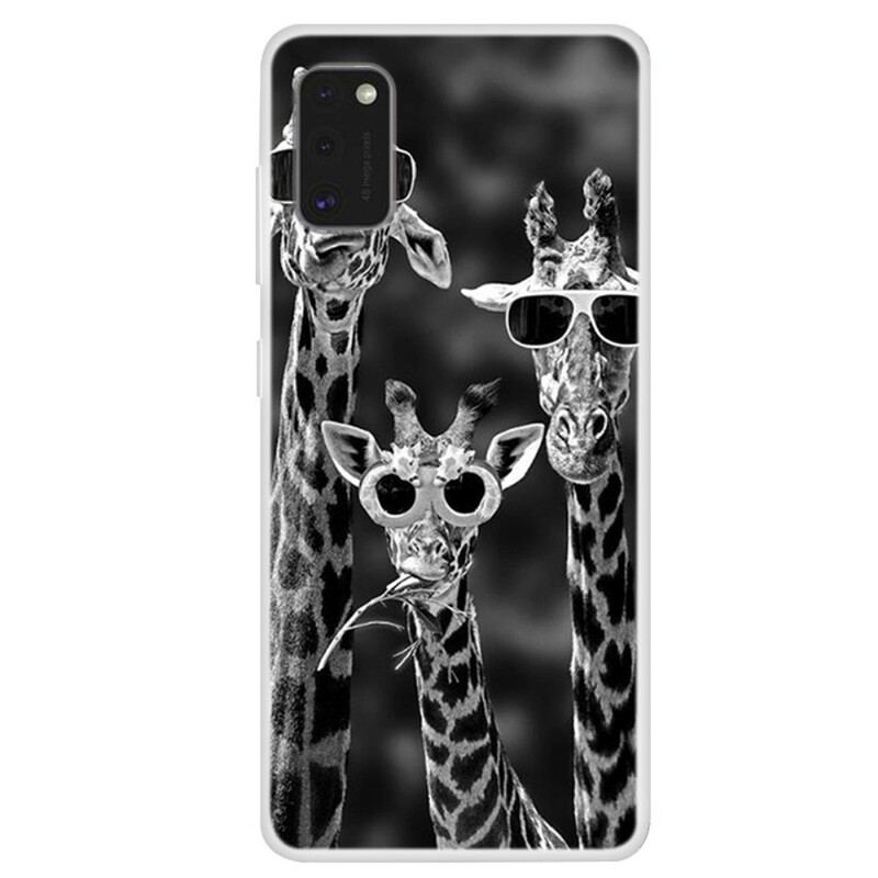 Capa Para Samsung Galaxy A41 Girafas Com Óculos