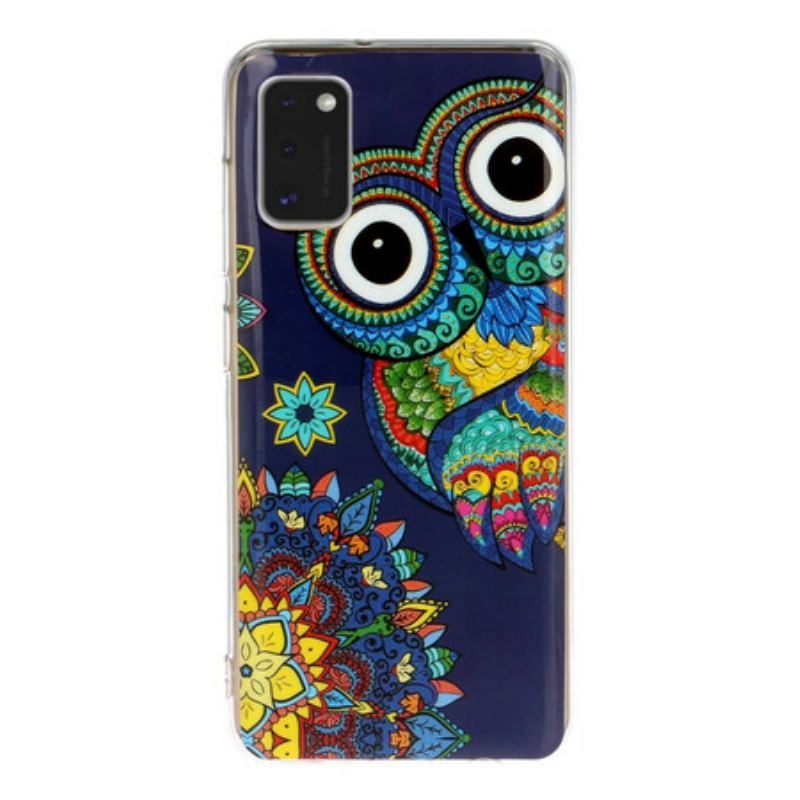 Capa Para Samsung Galaxy A41 Mandala Coruja Fluorescente