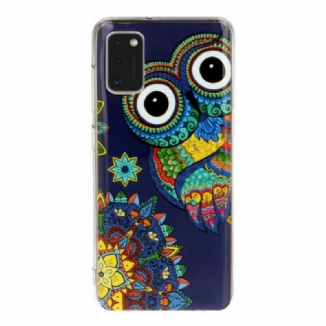 Capa Para Samsung Galaxy A41 Mandala Coruja Fluorescente