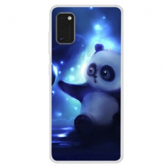 Capa Para Samsung Galaxy A41 Panda No Espaço