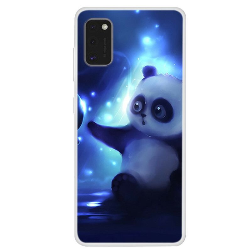 Capa Para Samsung Galaxy A41 Panda No Espaço