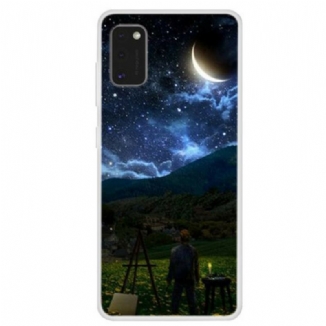 Capa Para Samsung Galaxy A41 Pintor Na Noite