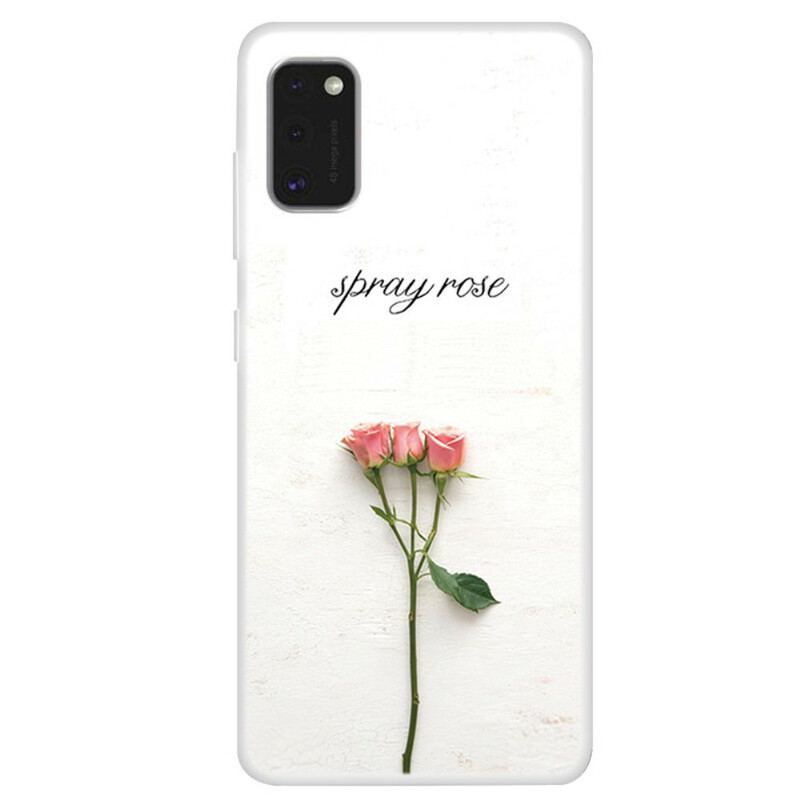 Capa Para Samsung Galaxy A41 Rosas Em Spray