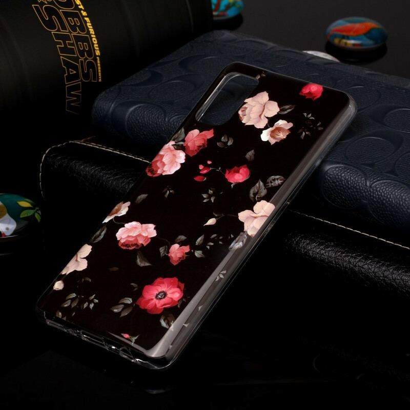 Capa Para Samsung Galaxy A41 Série Floral Fluorescente