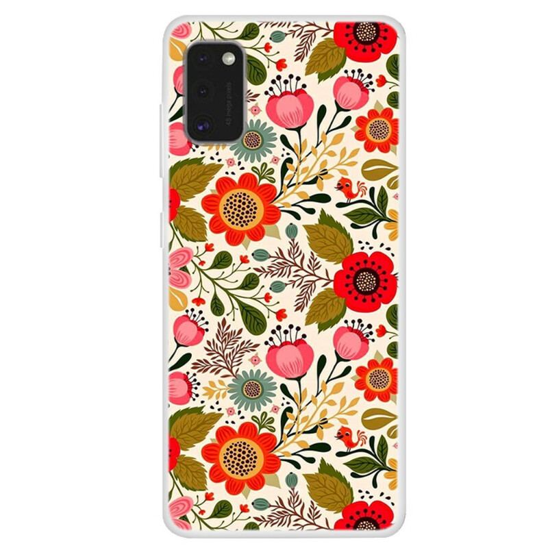 Capa Para Samsung Galaxy A41 Tapeçaria Floral