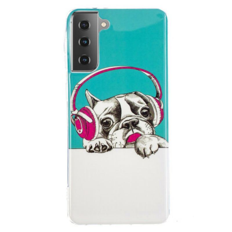 Capa De Celular Para Samsung Galaxy S21 5G Cão Fluorescente