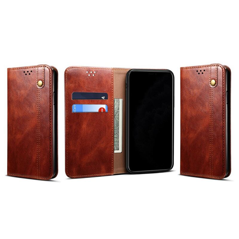 Capa De Celular Para Samsung Galaxy S21 5G Flip Couro Sintético Encerado