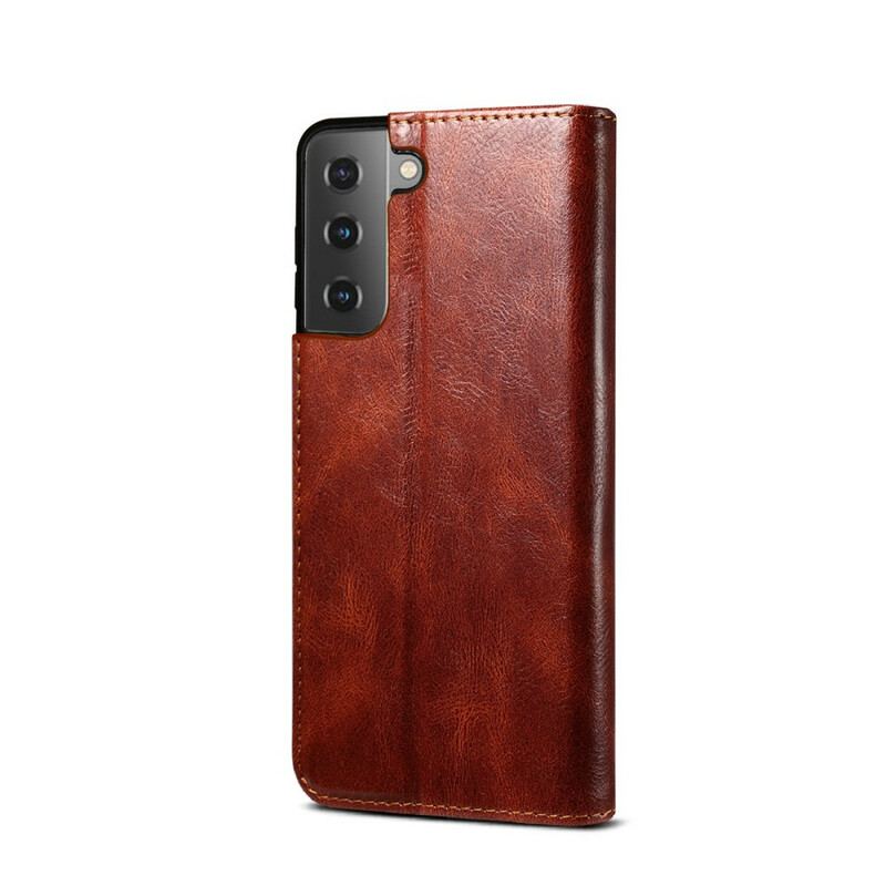 Capa De Celular Para Samsung Galaxy S21 5G Flip Couro Sintético Encerado