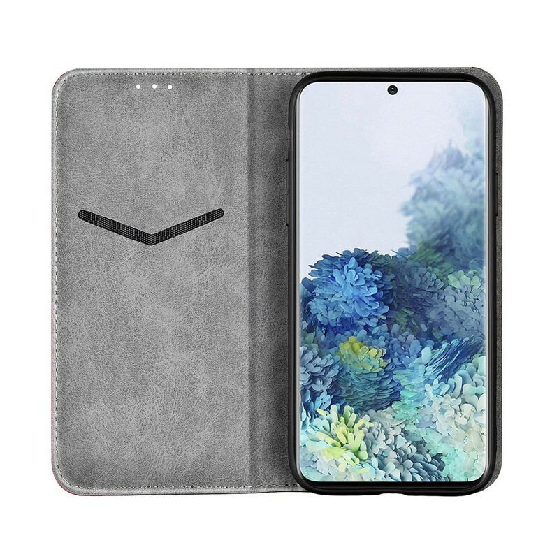 Capa De Celular Para Samsung Galaxy S21 5G Flip Efeito De Couro De Dois Tons