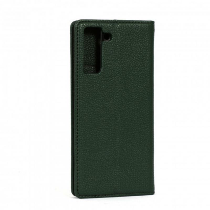 Capa De Celular Para Samsung Galaxy S21 5G Flip Efeito Couro Hanman