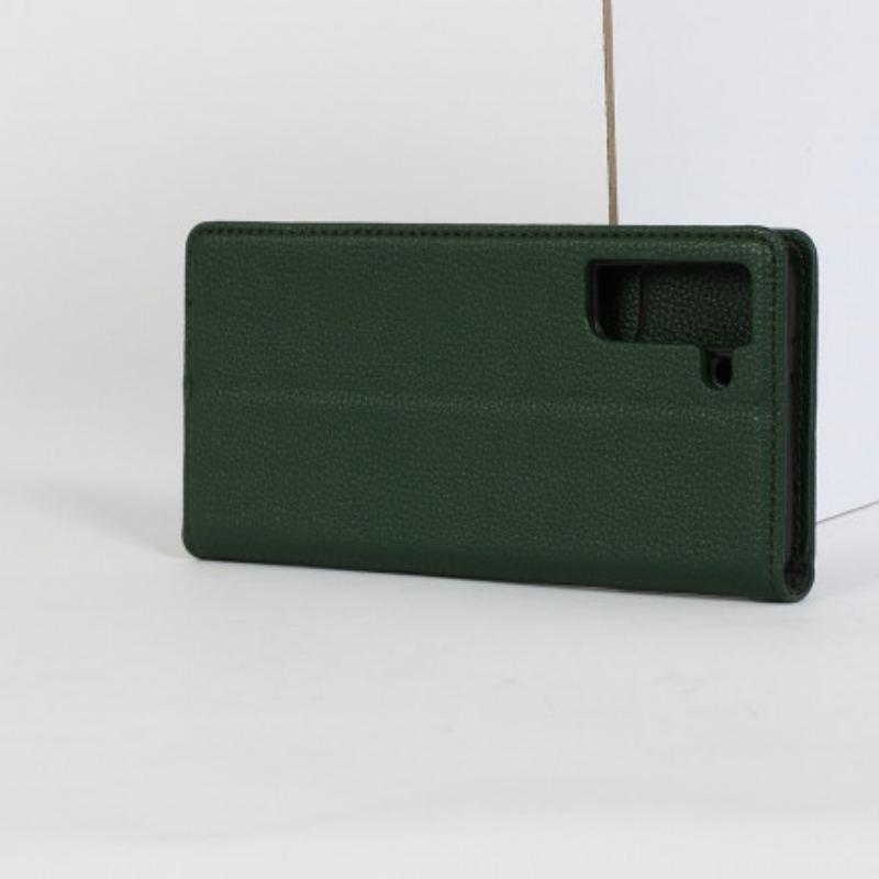 Capa De Celular Para Samsung Galaxy S21 5G Flip Efeito Couro Hanman