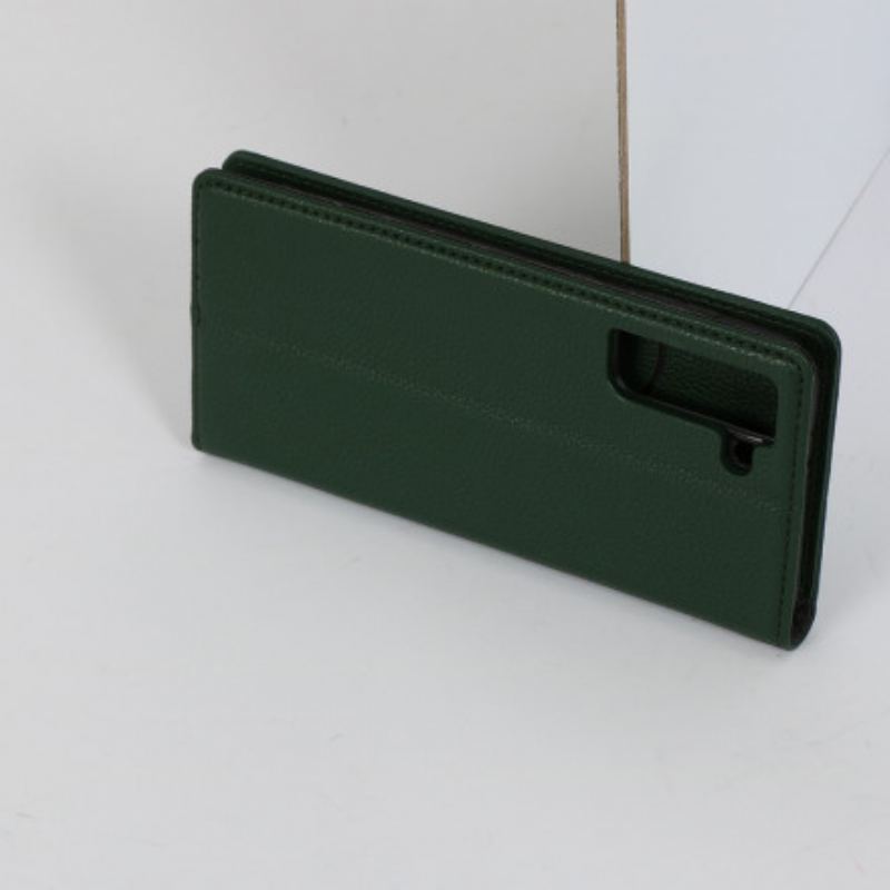 Capa De Celular Para Samsung Galaxy S21 5G Flip Efeito Couro Hanman