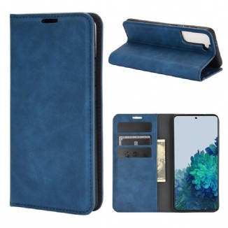 Capa De Celular Para Samsung Galaxy S21 5G Flip Efeito Couro Macio