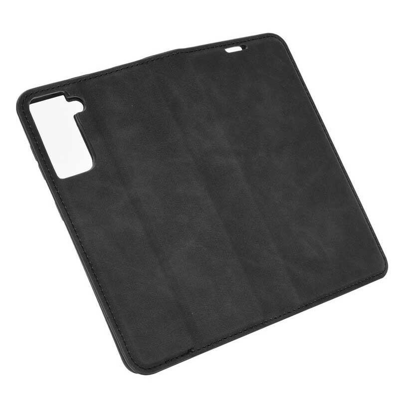 Capa De Celular Para Samsung Galaxy S21 5G Flip Efeito Couro Macio