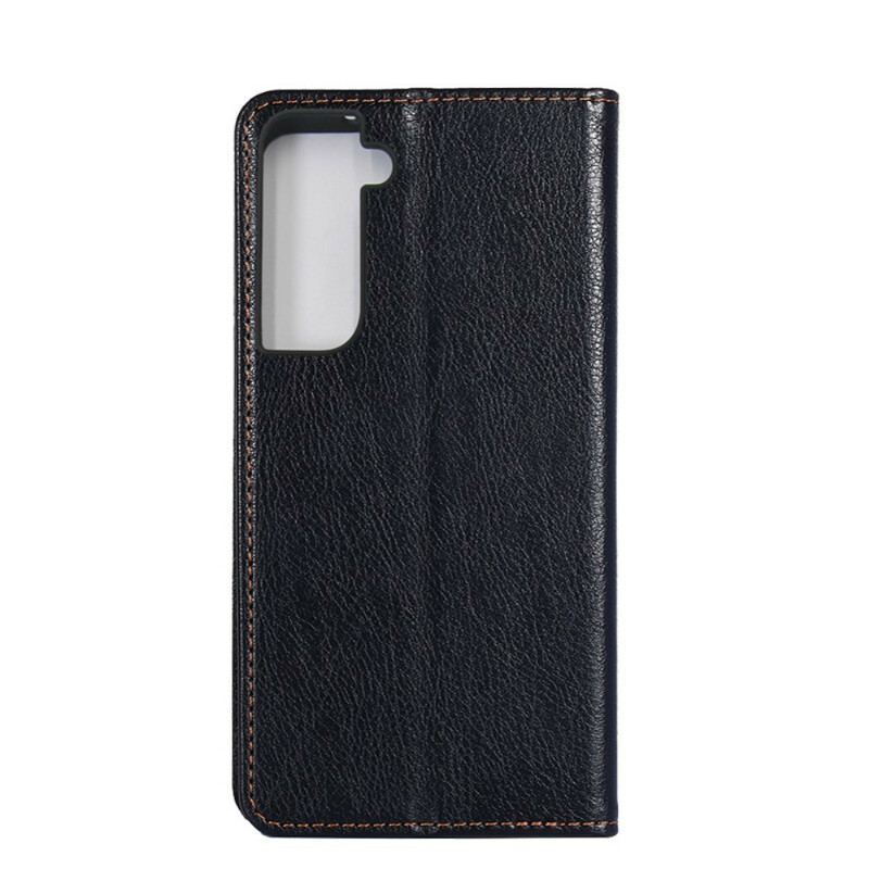 Capa De Celular Para Samsung Galaxy S21 5G Flip Estilo Clássico De Couro