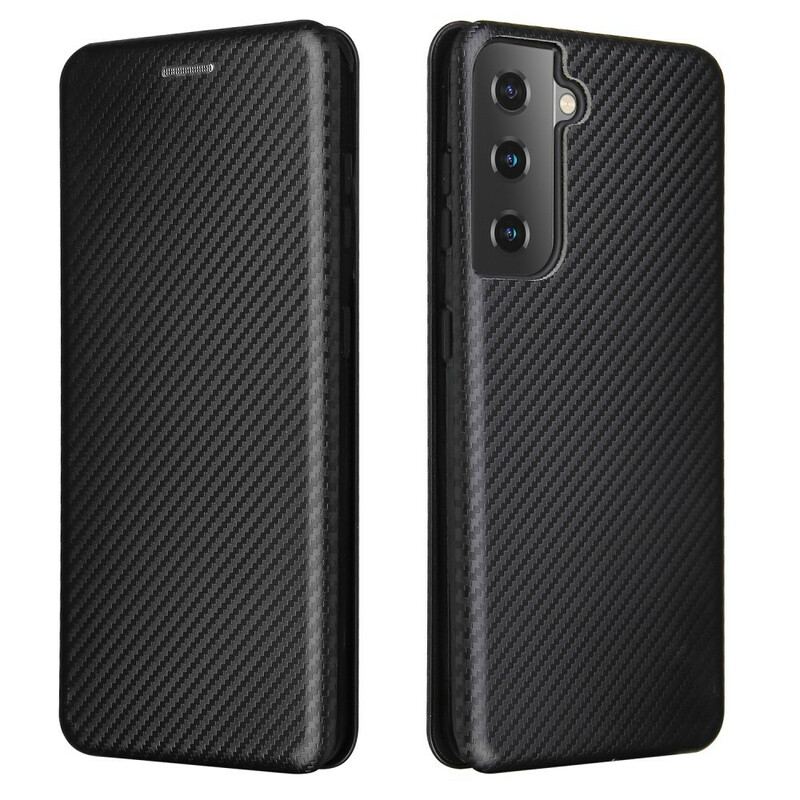 Capa De Celular Para Samsung Galaxy S21 5G Flip Fibra De Carbono