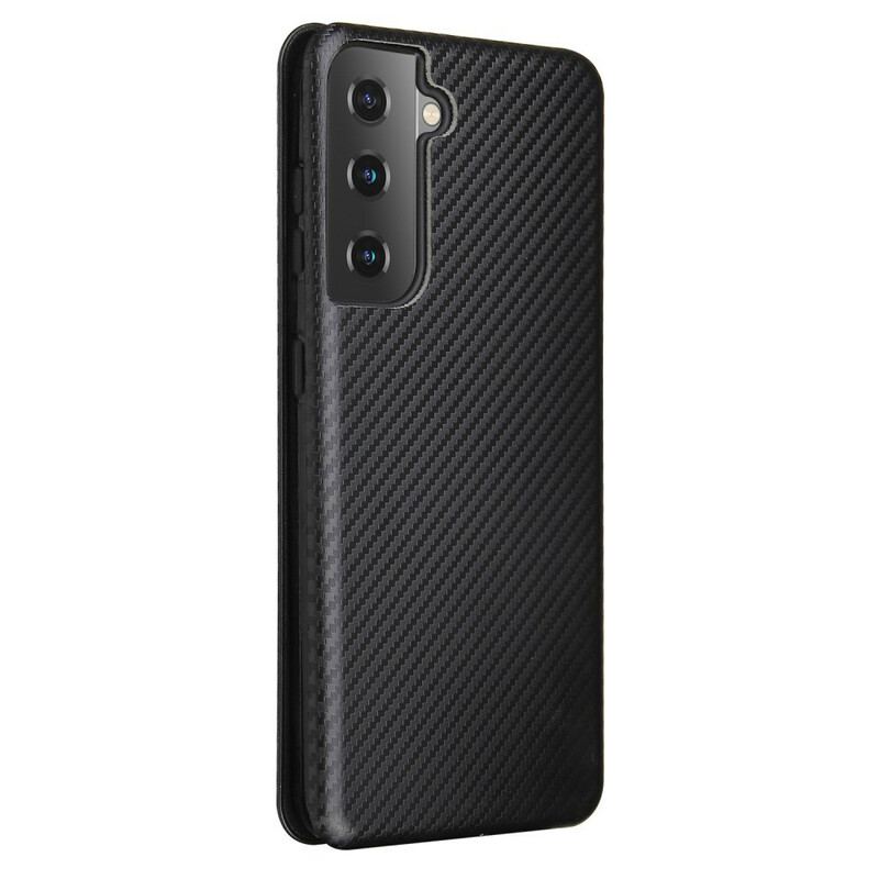 Capa De Celular Para Samsung Galaxy S21 5G Flip Fibra De Carbono