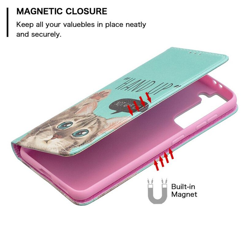 Capa De Celular Para Samsung Galaxy S21 5G Flip Hand-up