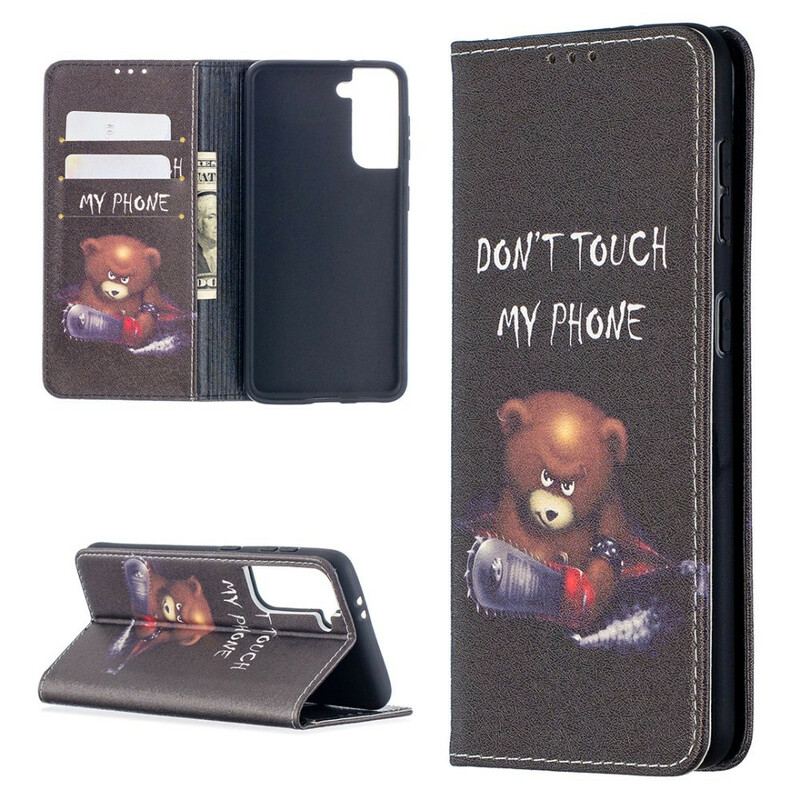 Capa De Celular Para Samsung Galaxy S21 5G Flip Urso Perigoso