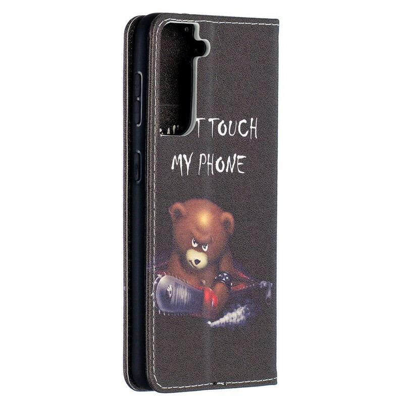 Capa De Celular Para Samsung Galaxy S21 5G Flip Urso Perigoso