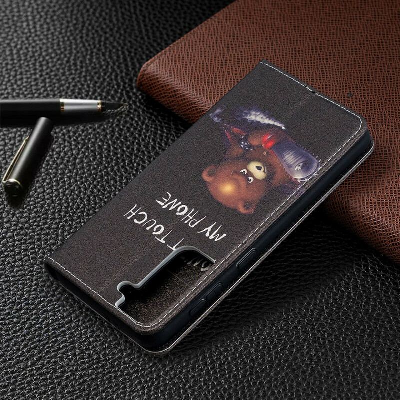 Capa De Celular Para Samsung Galaxy S21 5G Flip Urso Perigoso