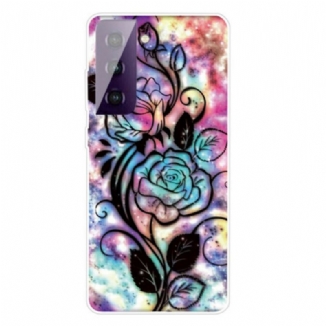 Capa De Celular Para Samsung Galaxy S21 5G Flor Gráfica