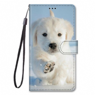 Capa De Couro Para Samsung Galaxy S21 5G Cachorro Fofinho