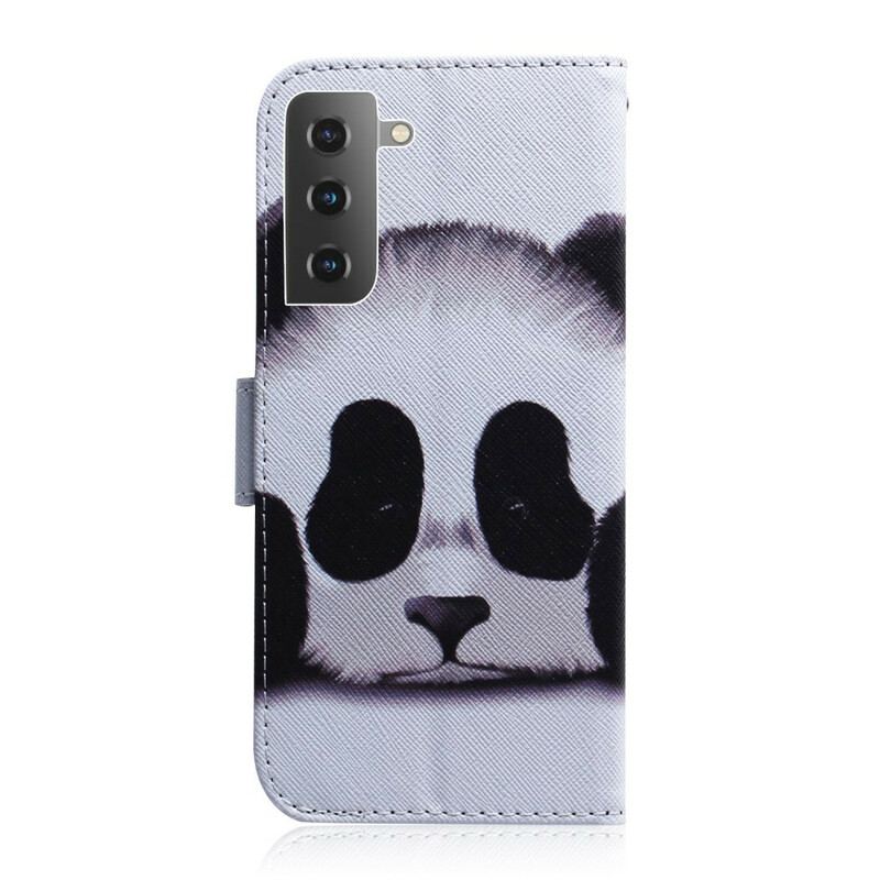 Capa De Couro Para Samsung Galaxy S21 5G Cara De Panda