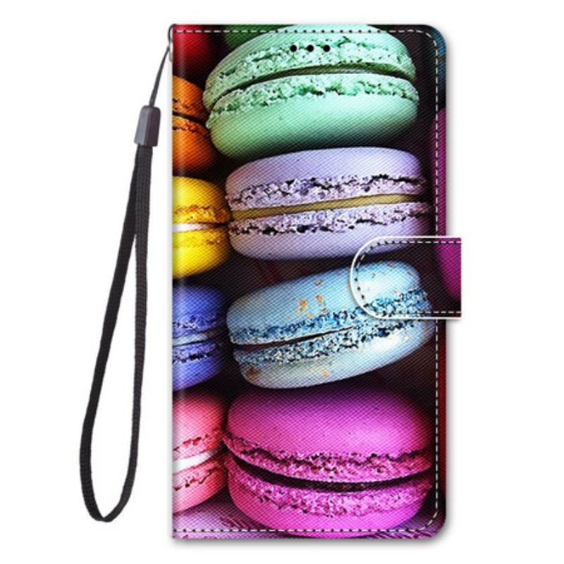 Capa De Couro Para Samsung Galaxy S21 5G Macarons