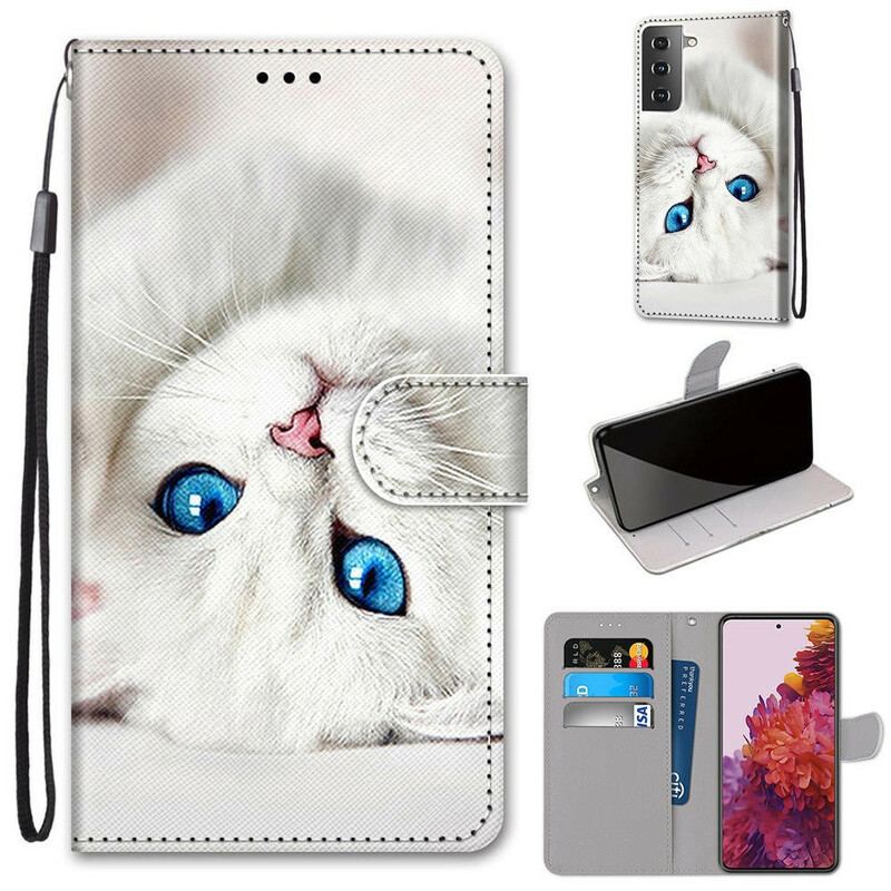 Capa De Couro Para Samsung Galaxy S21 5G Os Gatos Mais Bonitos