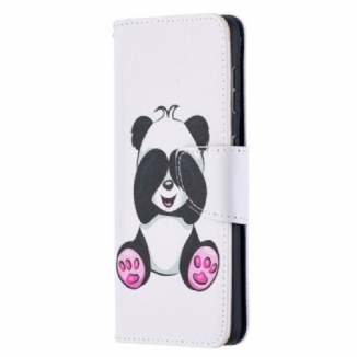 Capa De Couro Para Samsung Galaxy S21 5G Panda Divertido