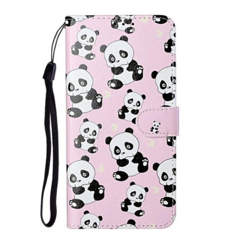 Capa De Couro Para Samsung Galaxy S21 5G Que Pandas