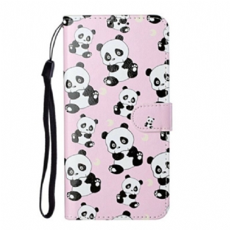 Capa De Couro Para Samsung Galaxy S21 5G Que Pandas