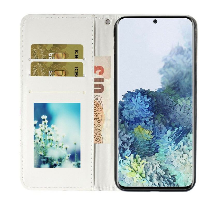 Capa De Couro Para Samsung Galaxy S21 5G Que Pandas