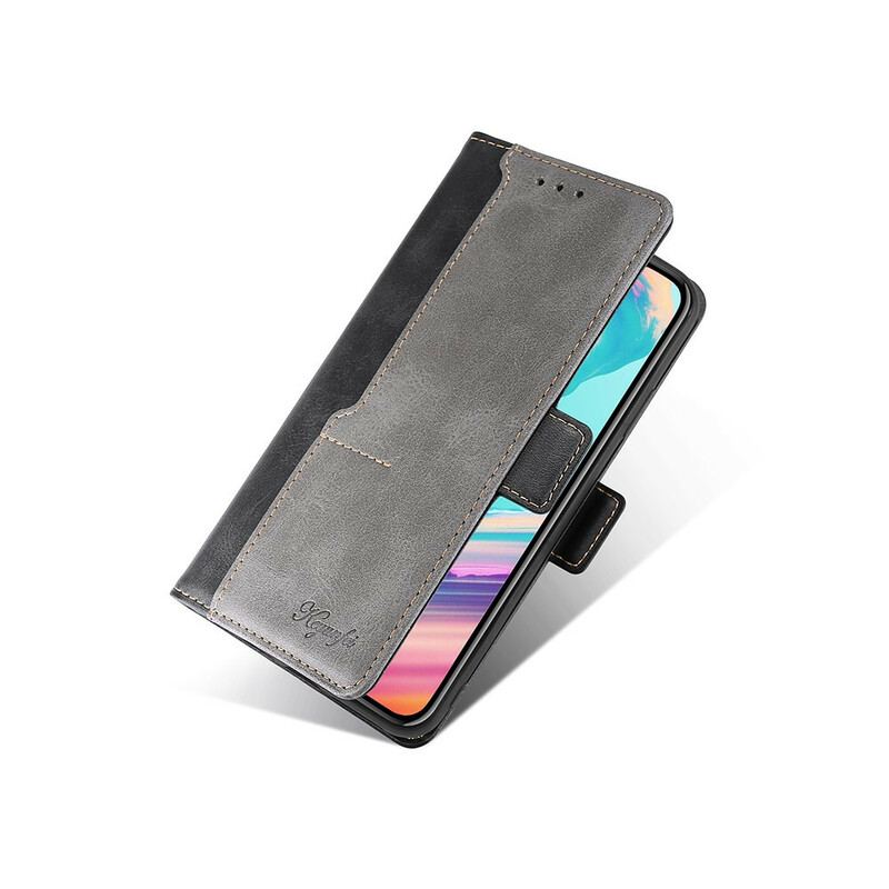 Capa Em Pele Para Samsung Galaxy S21 5G Couro Sintético De Dois Tons