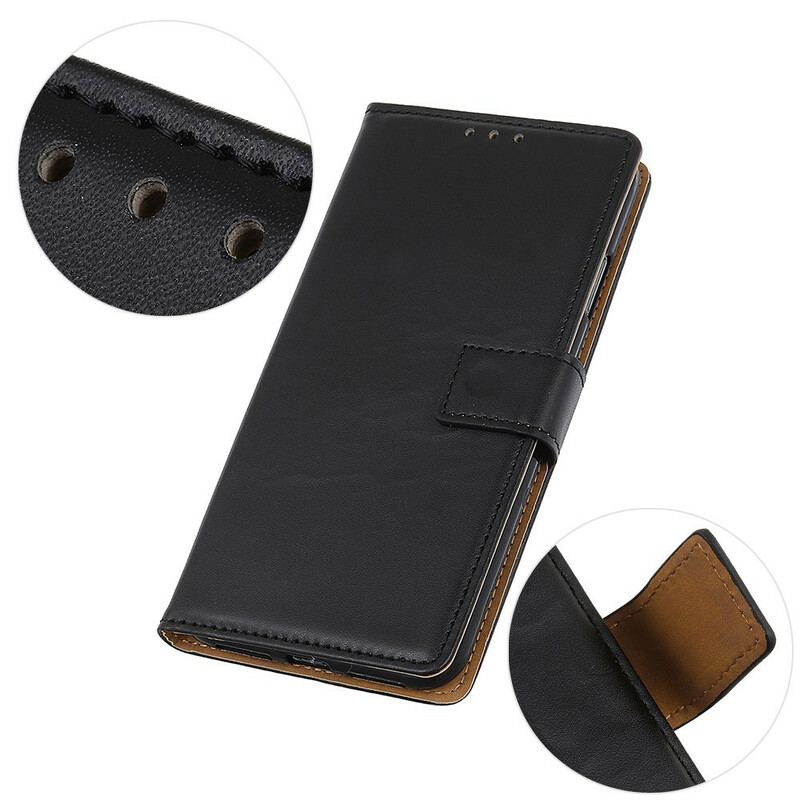 Capa Em Pele Para Samsung Galaxy S21 5G Couro Sintético Liso