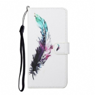 Capa Flip Para Samsung Galaxy S21 5G De Cordão Pena Com Cordão