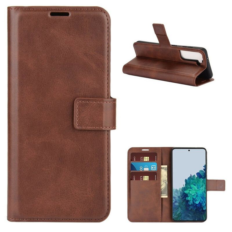 Capa Flip Para Samsung Galaxy S21 5G Couro Sintético Fino